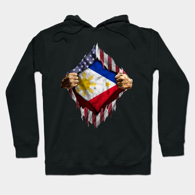 Filipino American Flag Hoodie by Dailygrind